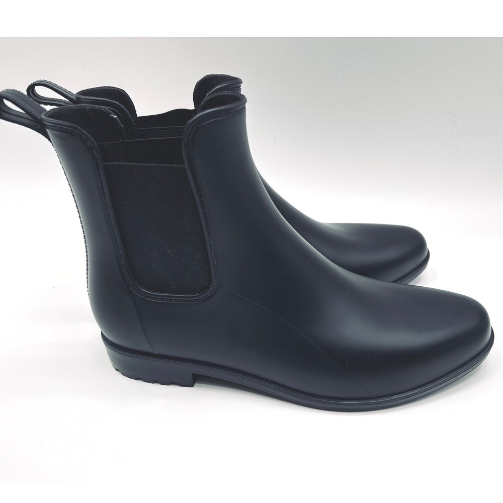 A New Day Women's Size 10 Black Chelsea Rain Boots Waterproof Ankle Booties